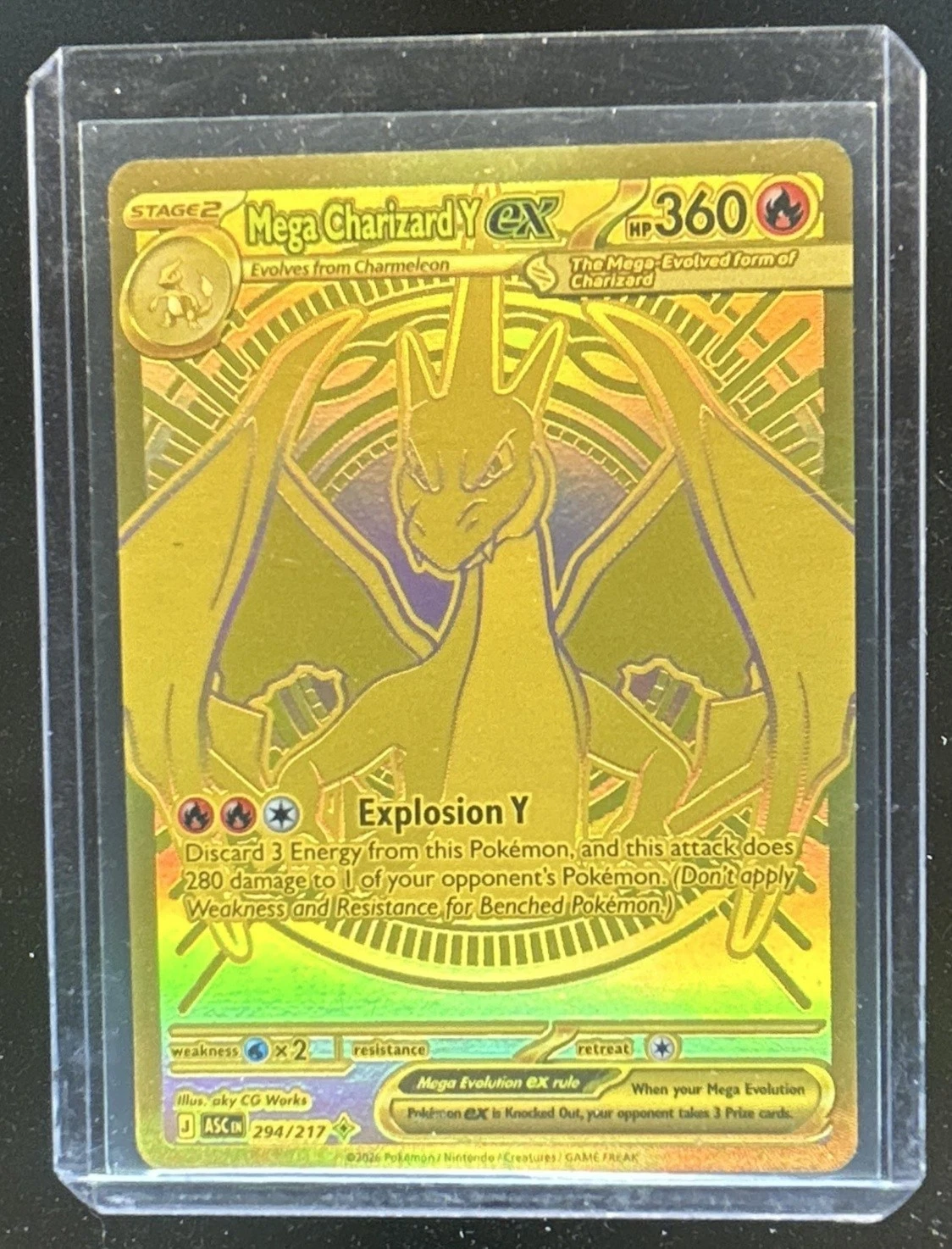 2026 Pokemon Ascended Heroes Mega Charizard Y ex Hyper Rare #294/217
