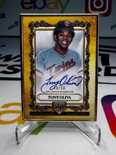 2025 Topps Gilded Tony Oliva Gold Frame Gold AUTO /50 - Minnesota Twins