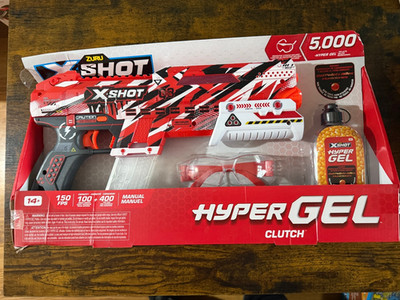 ZURU X SHOT Hyper Gel Clutch Blaster 5,000 Pellets 150 FPS Ages 14+. New