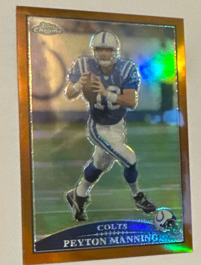 2009 Topps Chrome Peyton Manning ( Copper Refractor ) 453/649 
