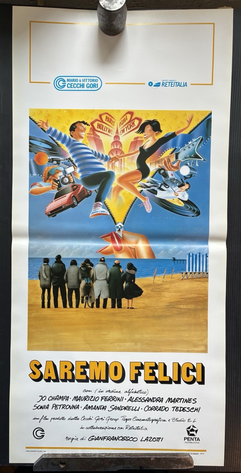 Locandina originale film Saremo felici (1989) - Regia di Gianfrancesco Lazotti