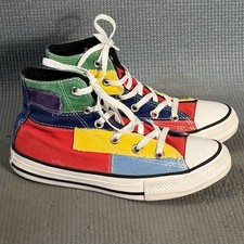 Converse Chuck Taylor All Star Hi Top Sneaker Colorful Patchwork Youth Size 1