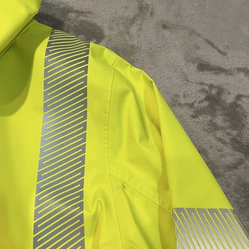 Carhartt Storm Defender Jacket Mens Large Yellow Hooded Hi Vis Workwear OJ6693-M image 7