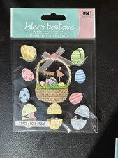 Jolees Boutique EASTER "EGG BASKET" CANDY EGGS Dimensional Stickers 2012