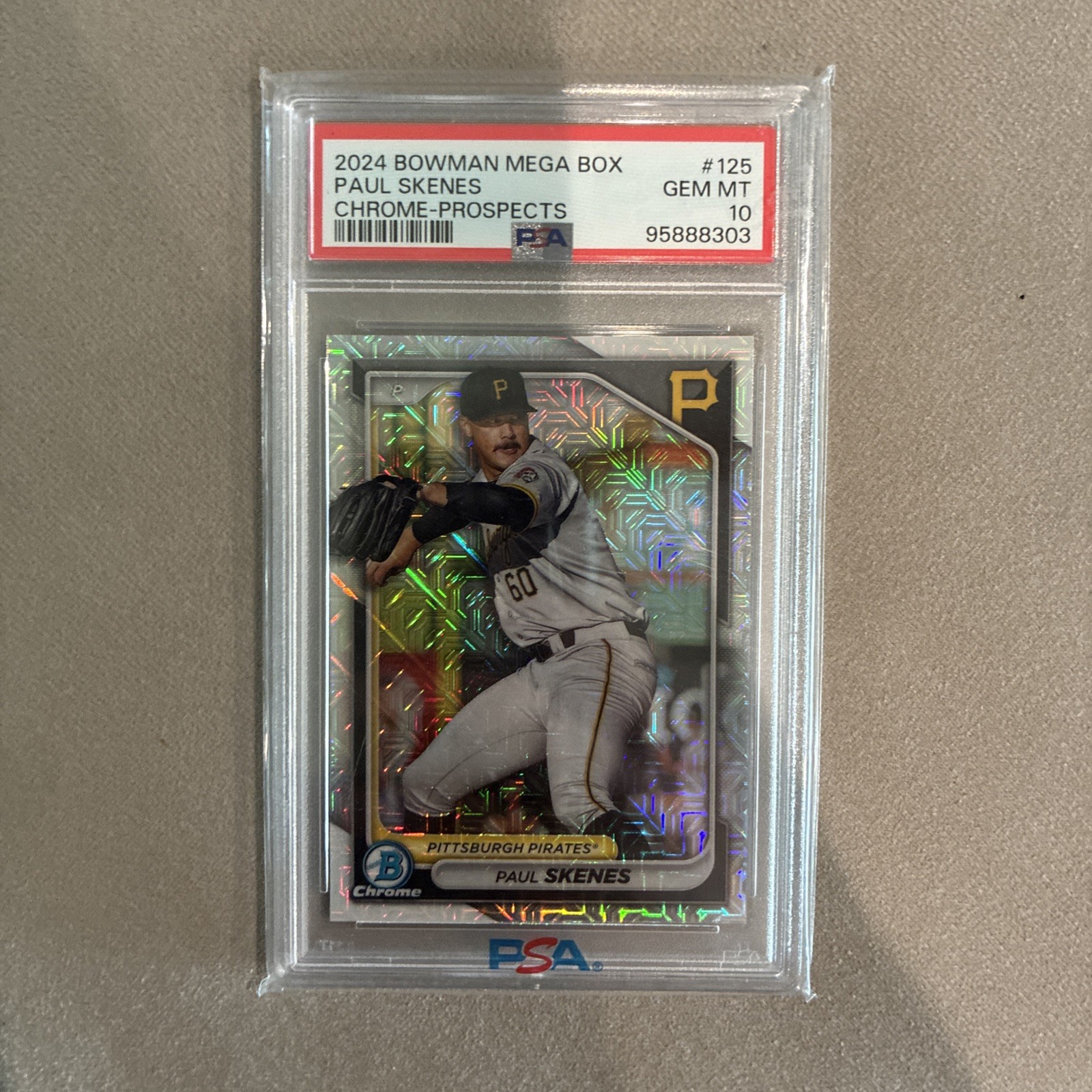 Paul Skenes 2024 Bowman Mega Box #BCP-125 Chrome Prospects Price 