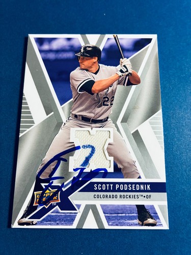 SCOTT PODSEDNIK 2008 UPPER DECK X GAME USED AUTO IP SIGNED CHICAGO WHITE SOX