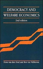 Van Den Doel - Democracy and Welfare Economics - New paperback or soft - X555z