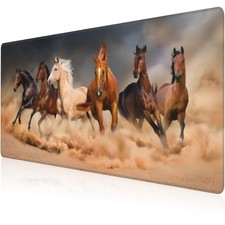 Mouse Pad, Large Running Horse Herd Desk Mat, Extended Non-Slip Gaming Keyboa...