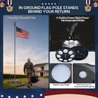 Yescom 30' Sectional Aluminum Flag Pole Kit w/ Solar Light US Flag Eagle Topper — photo 2