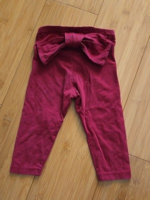 Polarn O. Pyret Deep Berry Red Organic Cotton Leggings - 4-6M