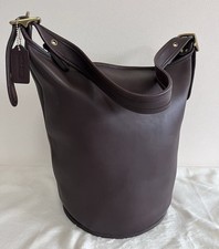 VTG Coach 9085 XL Mahogany Glovetan Leather Duffle Feed Bucket Shoulder Bag USA