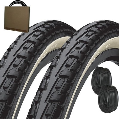 2x Continental Trekking City Reifen Ride Tour 20-28'' schwarz/weiß m/o Schlauch