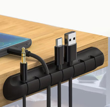 Desk Cable Organizer 7 Slots No more Messy cords, strong Adhesive Wire Holder