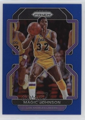 2021-22 Panini Prizm Blue Prizm 180/199 Magic Johnson #248 HOF 04dh