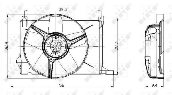 Lüfter, Motorkühlung Einfachlüfter 47009 NRF für OPEL CORSA B TIGRA - Bild 4