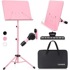 Sheet Music Stand Tabletop Music Stand Solid Back with Carrying Bag for Book...