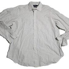 Polo Ralph Lauren Mens Blue Check Dress Shirt Curham Classic Fit 17.5 36/37