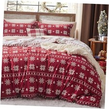 Christmas Duvet Cover King - King 104" x 90" 04 - Snowflake No Comforter 