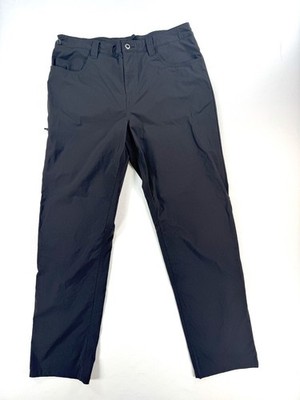 Patagonia Mens Hiking Travel Pants Size 34x32  Black Stretch Zip Pock #51884