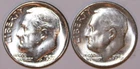 (2) Roosevelt Dimes - 1955S(AU) 1957P(BU) - #2379E FREE SHIPPING