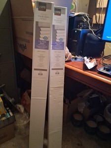 2 Cordless White 43"X42.5"X72"  1 In Vinyl Blind With Headrail