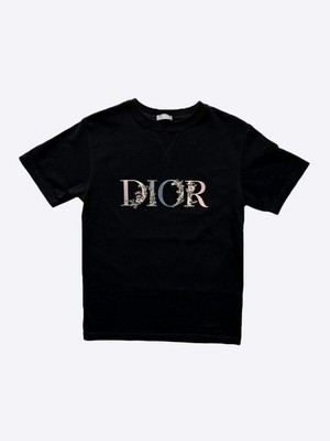 Dior レースシャツ　ロゴ刺繍 Dior Black Floral Logo Embroidered T-Shirt | eBay