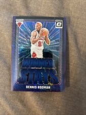 2024-25 Panini Donruss Optic - Winner Stays Dennis Rodman #16 Blue Shimmer Prizm