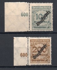 DR 1923 - DIENSTMARKEN - Mi.-Nr: D82 + D83  SR     **POSTFRISCH D1-D2