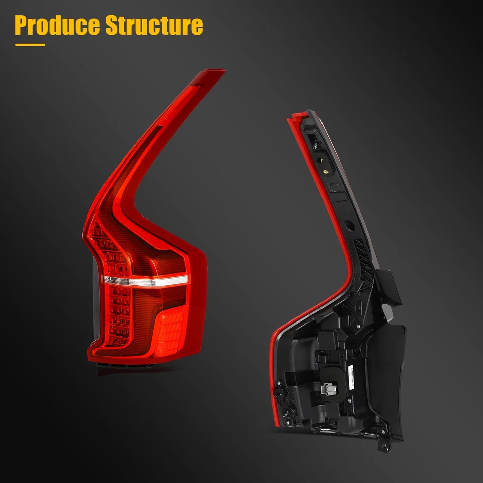 Conjunto de luz trasera LED lateral derecha para Volvo XC90 2016-2024 lámpara de freno roja Foto 3 de 4