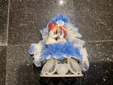 Vintage RARE Kissing Bride And Groom Wedding Figurine Cake Topper