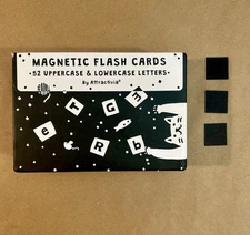 Magnetic Big Alphabet ABC Flash Cards - 52 Sturdy Uppercase & Lowercase Large