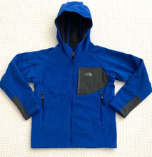 North Face Boys Chimborazo Full Zip Fleece Hoodie Jacket-Cobalt Blue - M 10/12
