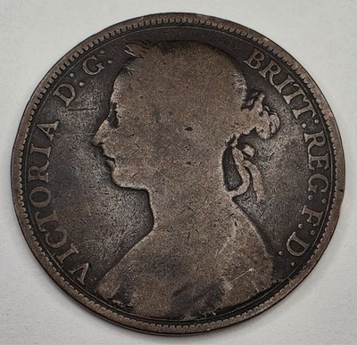 1893 Great Britain One Penny - Queen Victoria - British Bronze