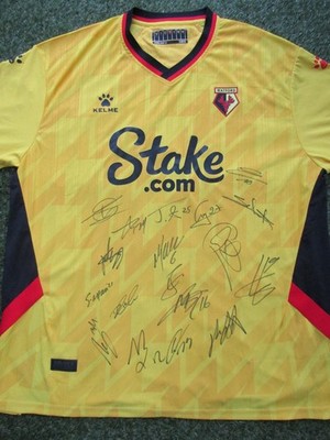 Watford Trikot handsigniert bis 2025/2026 Kader - 18 Autogramme - Louza Still Mendy