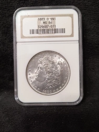 1883-O Morgan Dollar NGC MS64 Blast White Coin
