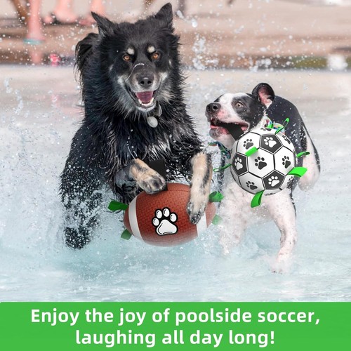 Palline da calcio e calcio per cani 2 pezzi - perfette per divertimento e addestramento al tiro alla fune - Foto 5 di 8