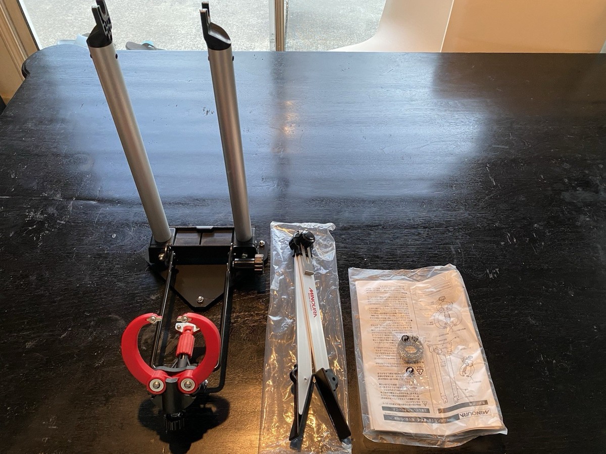 Minoura Ft1 Wheel Truing Stand and Dishing Tool Combo Silver for