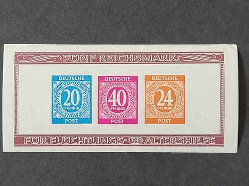 Allied Occ (Joint Issues) 1946 Philatelic Exhib Mi Block 12B - MNH (**) - CV€60