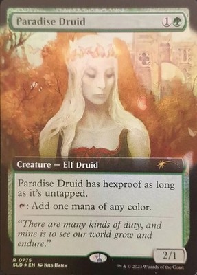 Mint/Near-Mint, English - 1 x MTG Paradise Druid (0775) - Foil - Extended Art Se