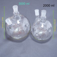Laboratory glass 2-neck flat bottom flask boil flask boiling flask 24/40