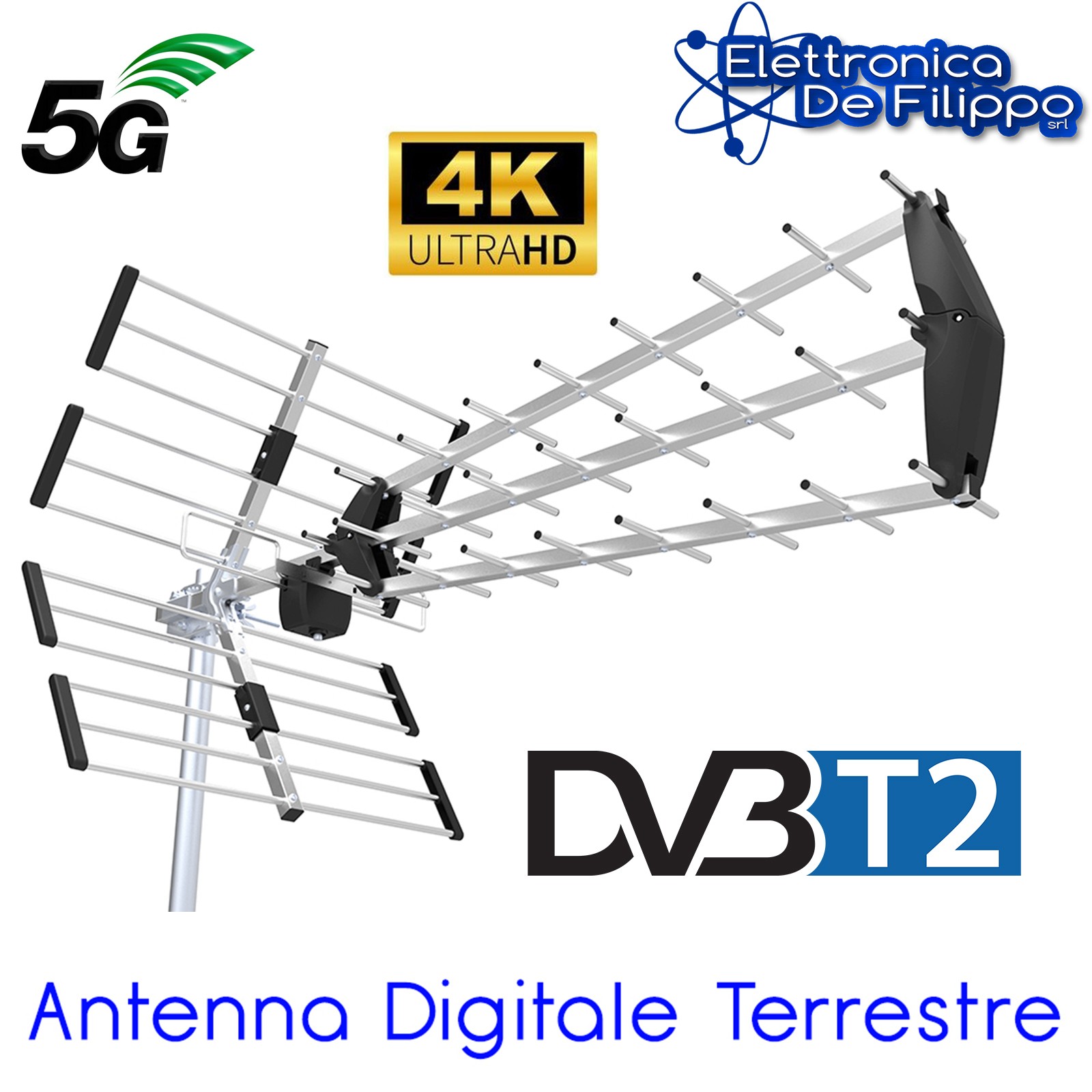 ANTENNA TV DIGITALE TERRESTRE UHF ESTERNA ALTO GUADAGNO CON FILTRO 5G