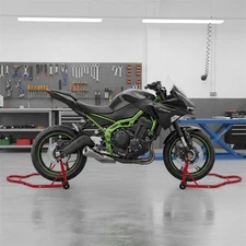 Motorcycle 850lbs Front Rear Combo Stand Lift Front Wheel Dual-Fork Stand