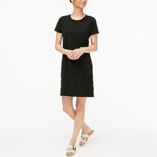 J.crew sz small cotton solid black short sleeve t-shirt dress 