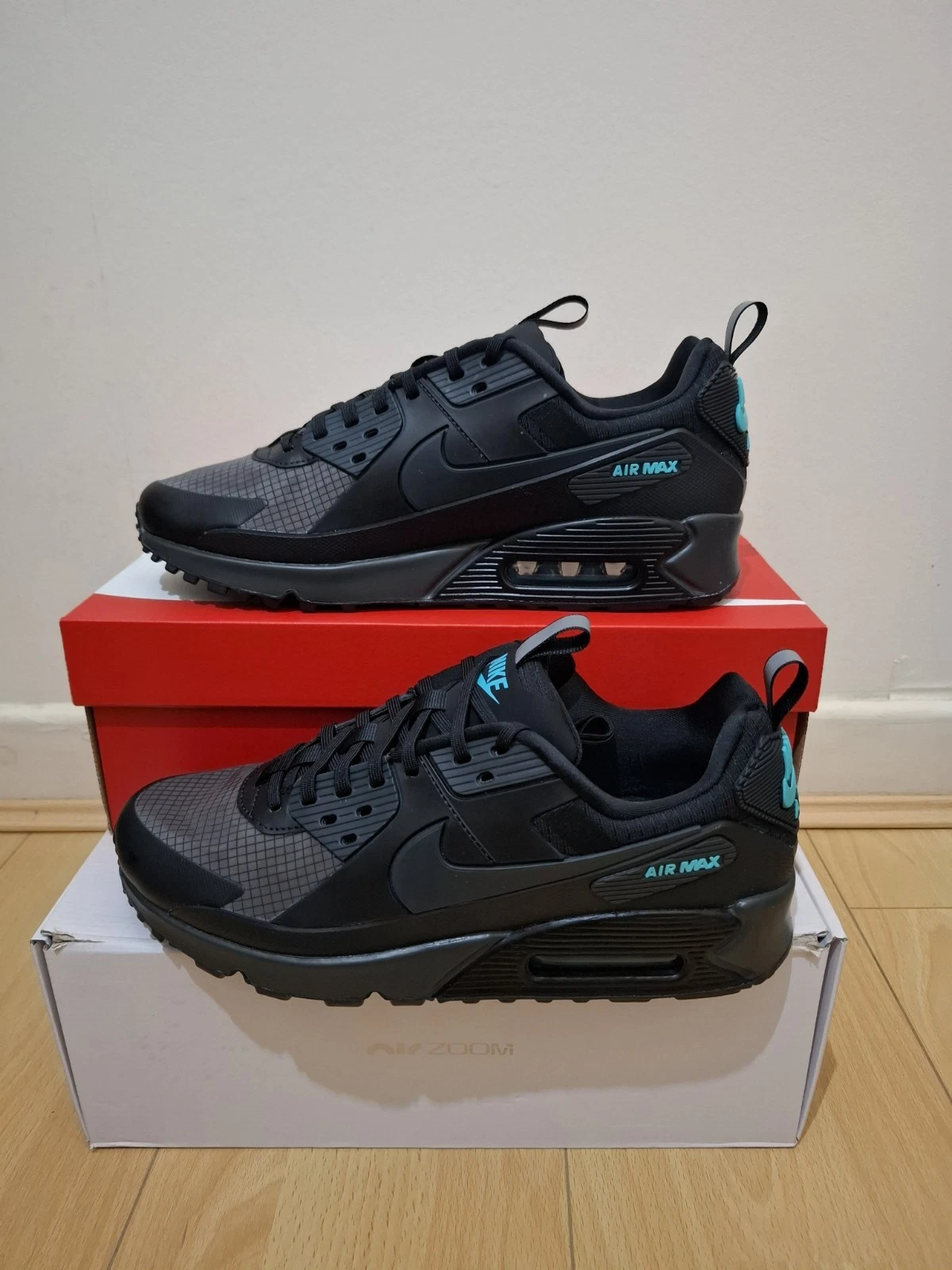 New Nike Air Max 90 Drift Black Anthracite Dusty Cactus Men's UK Size 9 EU 44