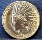 New Listing1912-P Indian Head/Eagle TEN DOLLAR Gold Coin