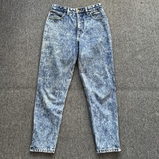 Vintage 80s Georges Marciano GUESS Acid Wash High Waisted Ankle Zip Jeans SZ 28