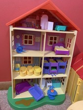 Peppa Pig Playset Lot with Houses, Vehicles, Figures  Accessories for Ages 3-7