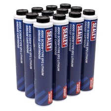 Image of Sealey Screw Type EP2 Lithium Grease Cartridge 400g Box Of 12 - Part No. SCS108