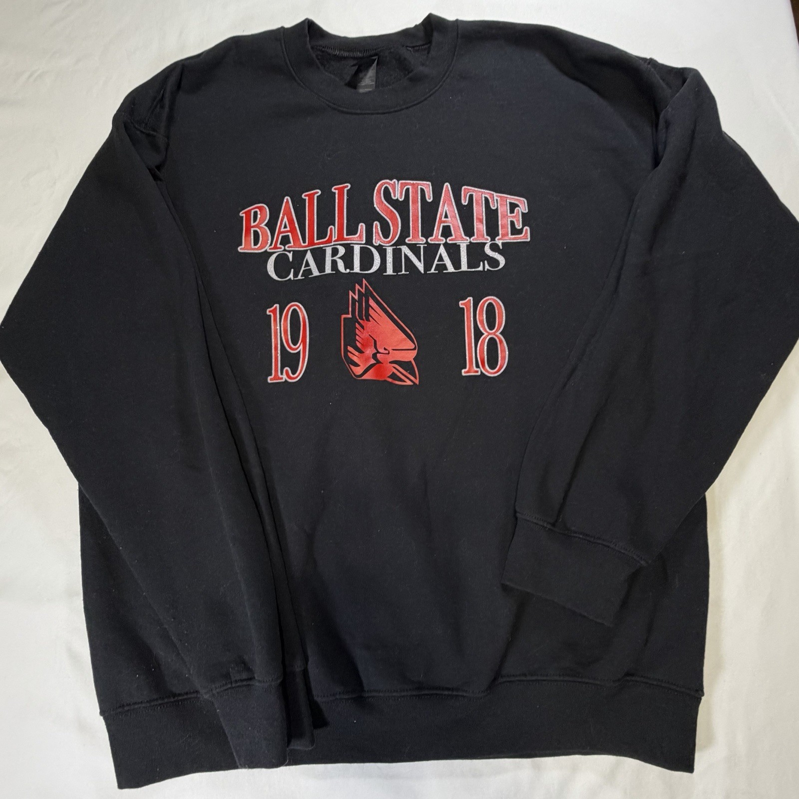 Gildan Ball State Cardinals Heavy Blend Black Sweatshirt Size L