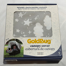 GoldBug Infant Car Seat Canopy Cover Gray/White Stars MPN 20420